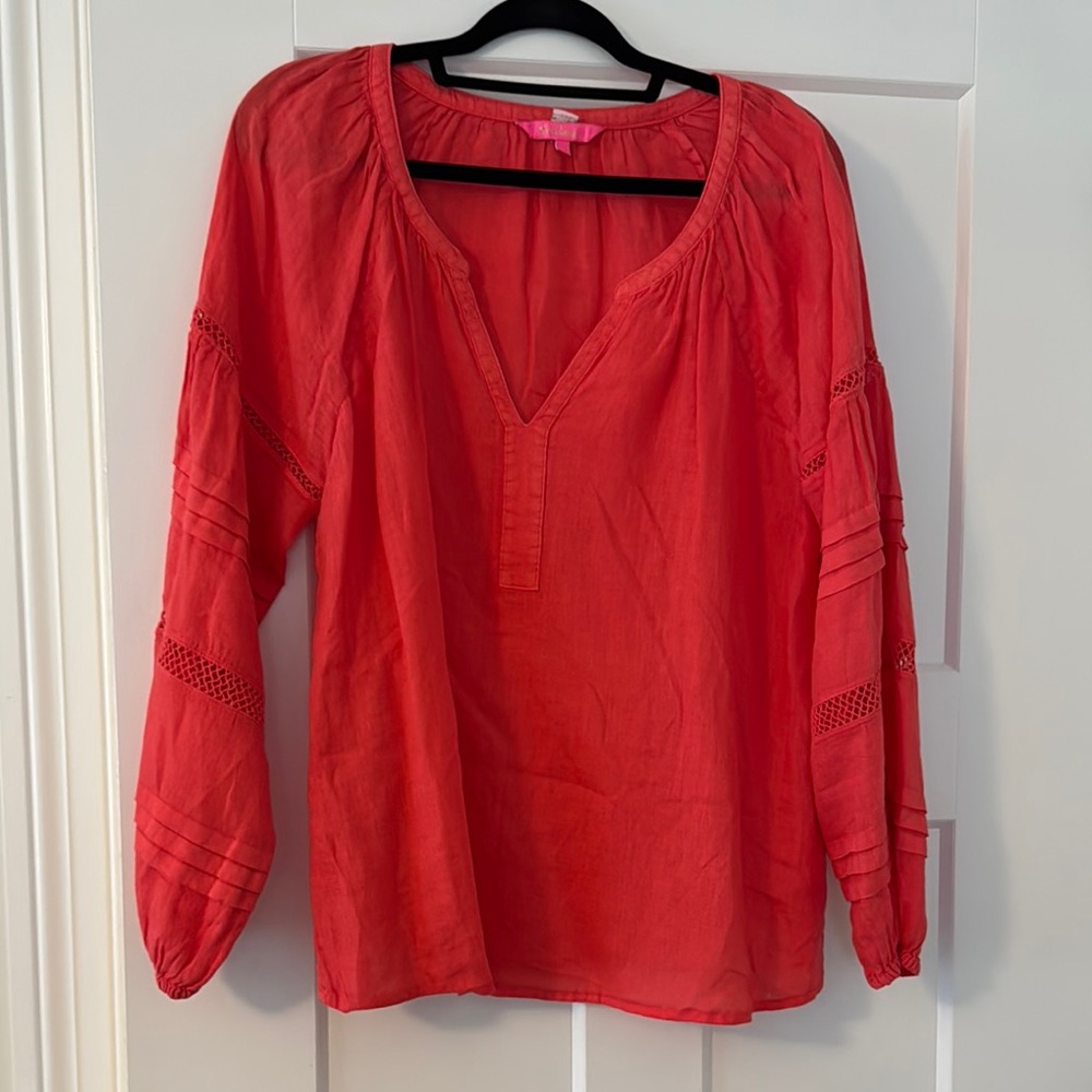 Relaxed linen Blouse with Long Sleeves